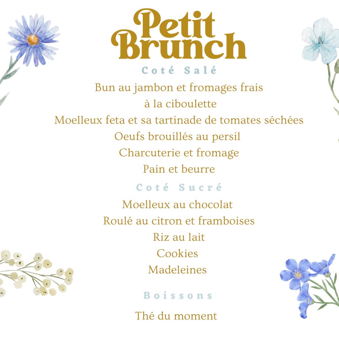 Brunch du Dimanche 10 mai pour 2 personnes