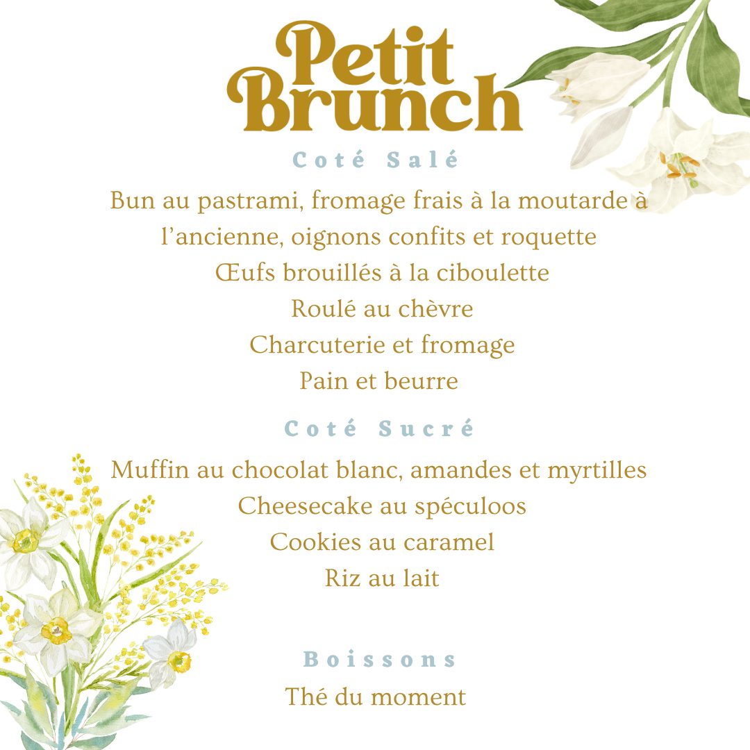 Brunch du Dimanche 3 mai pour 2 personnes